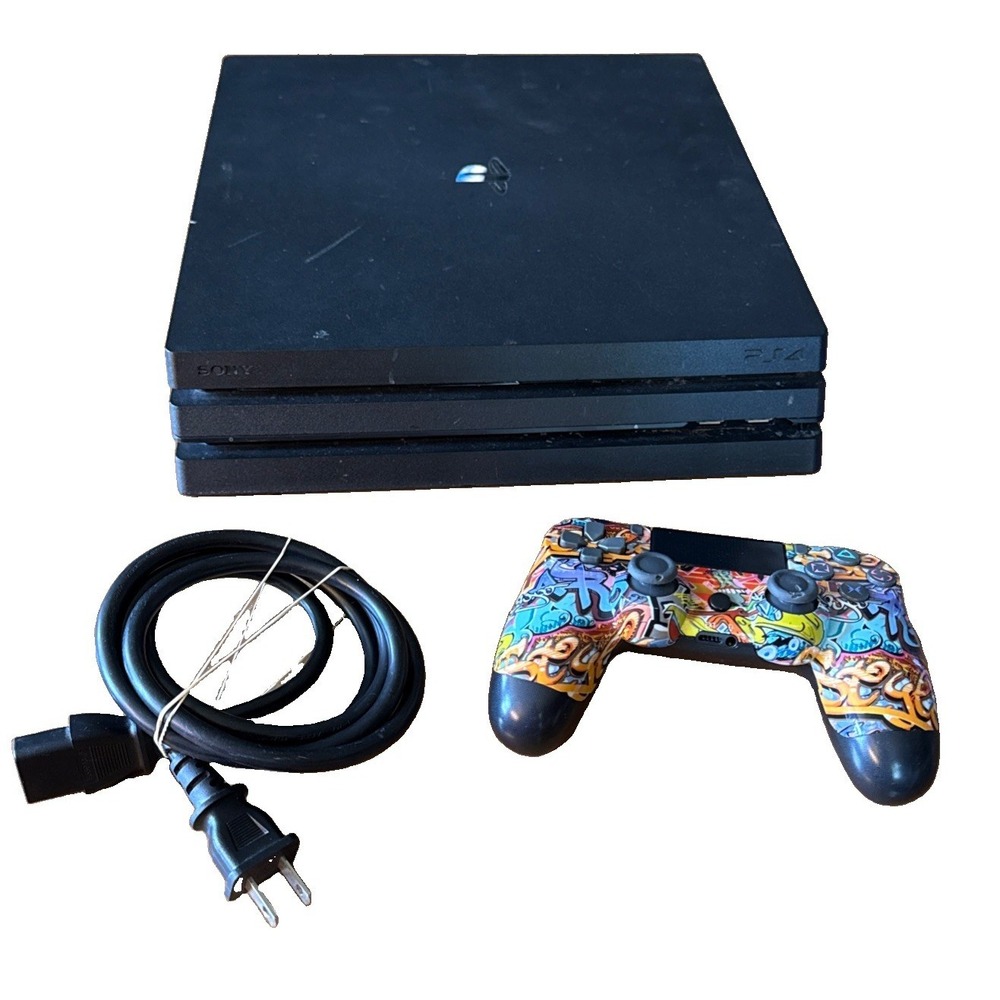 Sony PlayStation 4 Pro 1TB PS4 Console CUH-7115B Custom Controller Cords